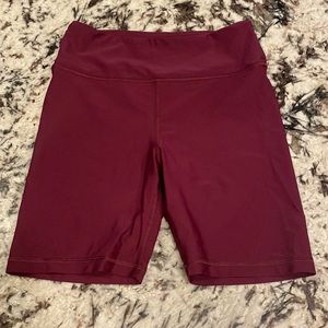 VICTORIA Sport Burgundy Workout Athletic Biker Shorts Sz Small
